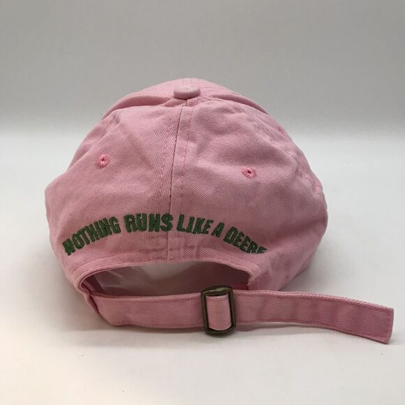 John Deere Women's Adjustable Hat Pink Embroidered Logo Owners Edition Ball Cap - Picture 5 of 10